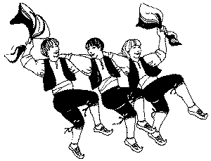 Image of a dancer with a
folk costume